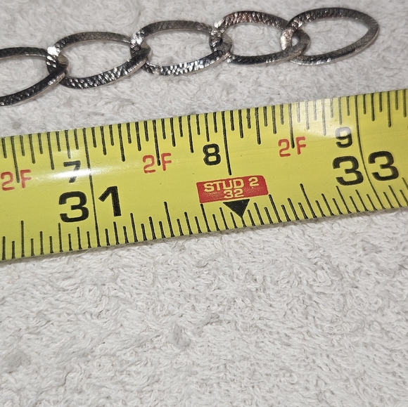 GUCCI AUTHENTIC WOMEN'S VINTAGE SILVER LINK BELT. LOGO ON CLASP. 📸 - Picture 9 of 12